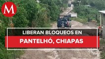 Guardia Nacional, Sedena y policía estatal liberan bloqueos en Pantelhó