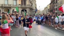 Avrupa şampiyonu İtalya Milli Takımı, Roma'da şampiyonluk turu attı