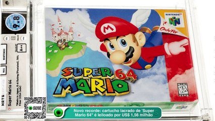 Novo recorde- cartucho lacrado de 'Super Mario 64- é leiloado por US$ 1,56 milhão