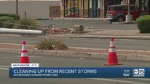 APS crews to replace 14 broken power poles along 35th and Peoria avenues after monsoon storm