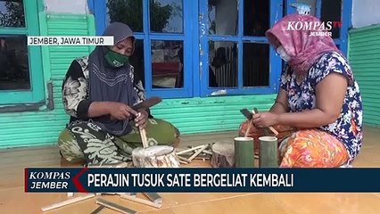 Download Video: Perajin Tusuk Sate di Jember Bergeliat Kembali Jelang Idul Adha