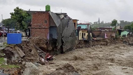 Houses wash away after cloudburst in Dharamshala