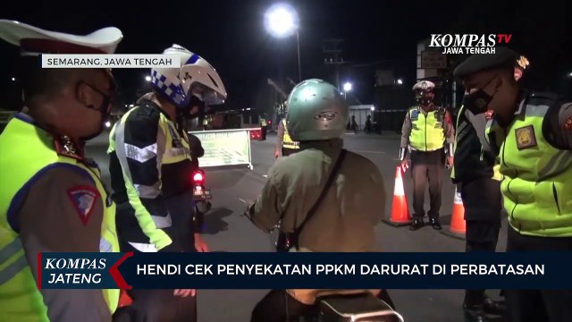 Hendi Cek Penyekatan PPKM Darurat di Perbatasan