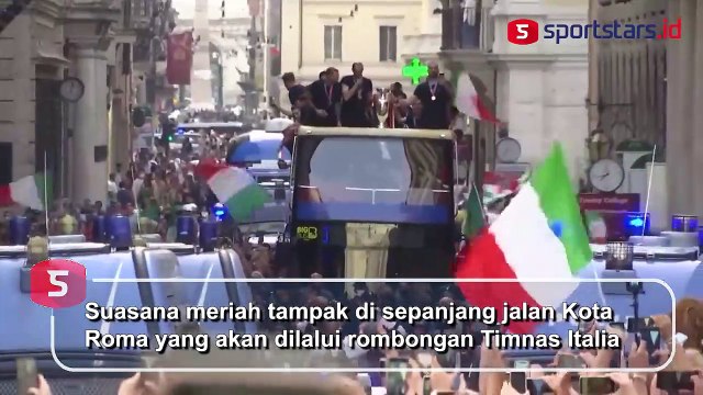 Kemeriahan Parade Timnas Gli Azzurri Juara Piala Eropa 2020