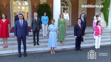 Foto de familia del Consejo de Ministros tras la remodelación del Gobierno