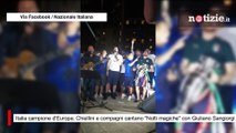 Italia campione d'Europa: Chiellini e compagni cantano 