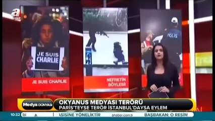 Paris'te ise  terör İstanbul'da ise eylem