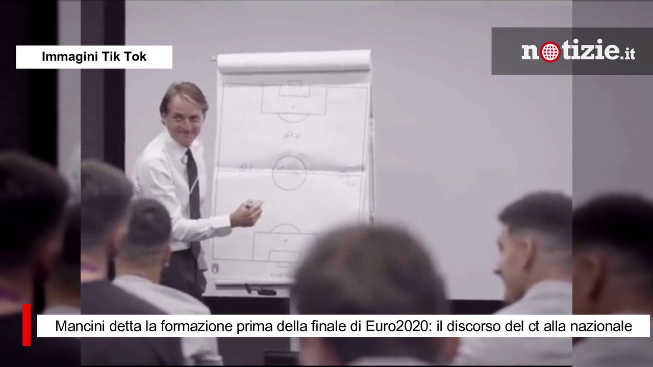Mancini detta la formazione prima della finale di Euro2020: il discorso del ct alla nazionale