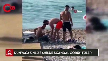 Dünyaca ünlü sahilde oynadığı tabanca ateş alan maganda herkesi korkuttu