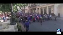 Thousands of Cubans took to streets, defending their government in the wake of recent anti-government protests in the Caribbean island country.