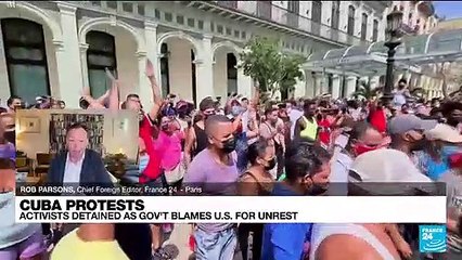 Cuba blames US for unprecedented anti-government protests