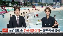 폭염특보 속 전국 찜통더위…해변·계곡 북적