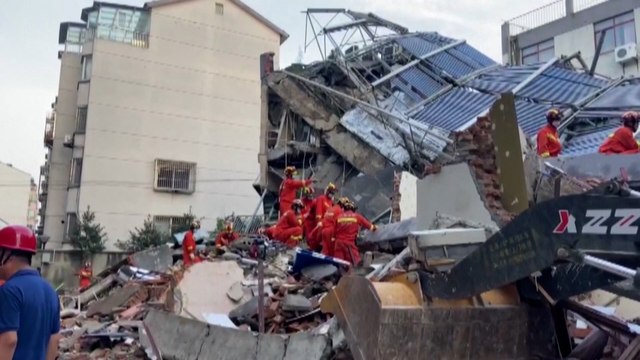 Chine : 8 morts et 9 disparus dans l’effondrement d’un hôtel