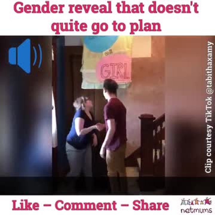 Gender reveal that doesn't quite go to plan