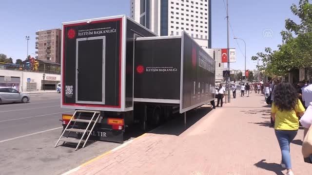 ŞANLIURFA - Cumhurbaşkanlığı İletişim Başkanlığı Dijital Tırı ziyarete açıldı