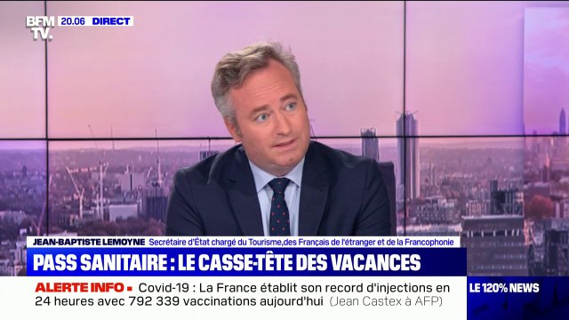 Jean-Baptiste Lemoyne: Une personne non-vaccinée revenant de la Tunisie devra s'isoler pendant 7 jours si elle est testée négative