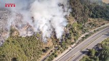 Medio centenar de casas evacuadas y dos urbanizaciones confinadas por el incendio cerca de Martorell