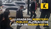 Llegada del Ministerio Público al Palacio de justicia de Ciudad Nueva