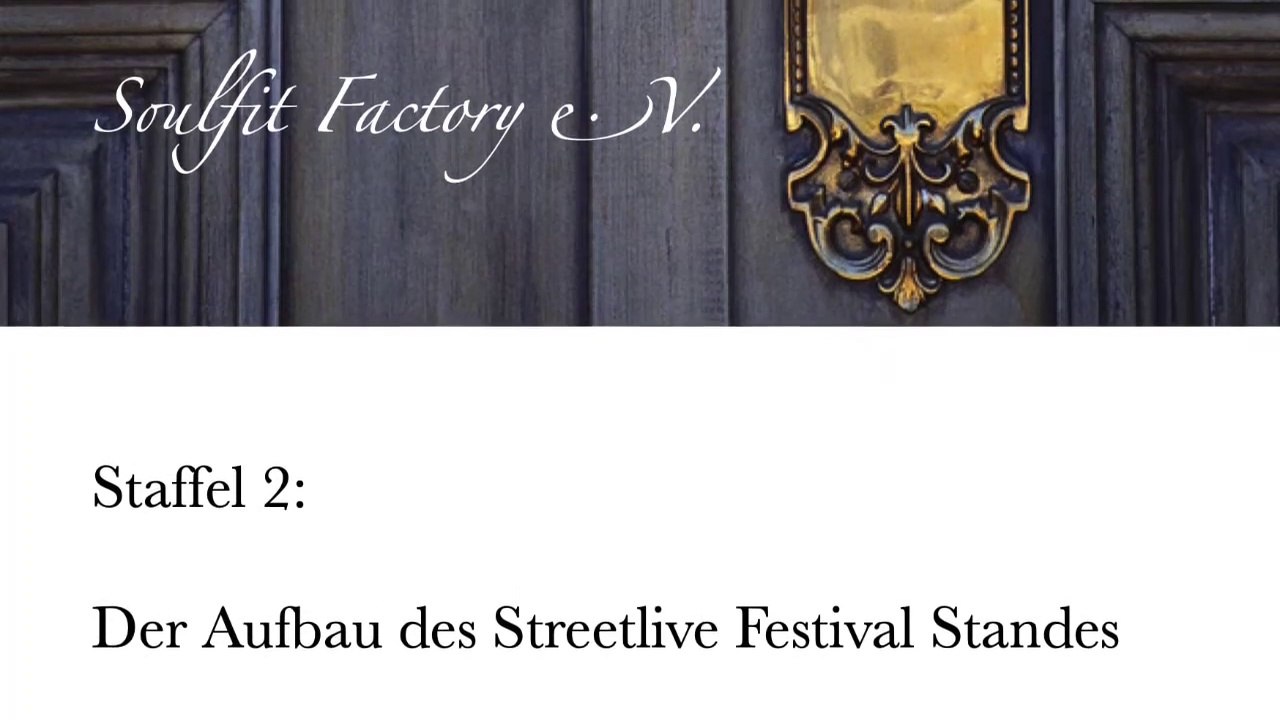 Aufbau des Soulfit Factory Standes in der Spirituellen Werkstatt