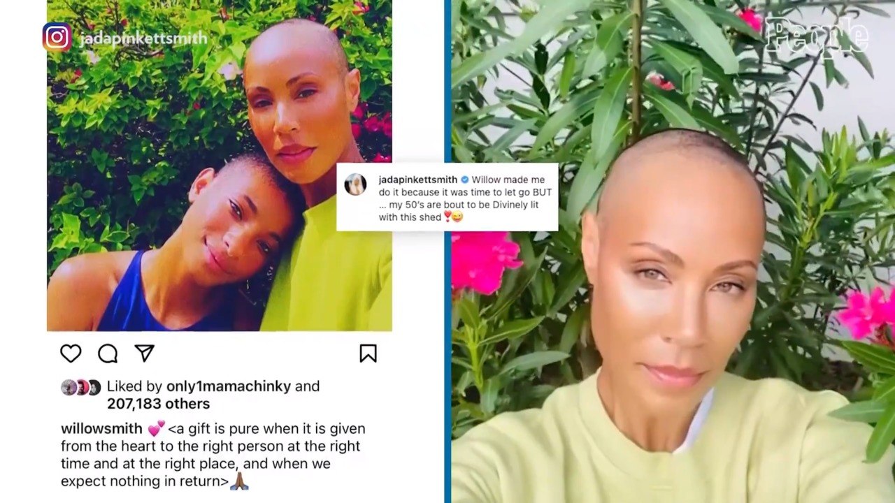 Jada Pinkett Smith Shaves Her Head, Says 'It's Time to Let Go': Daughter 'Willow Made Me Do It'