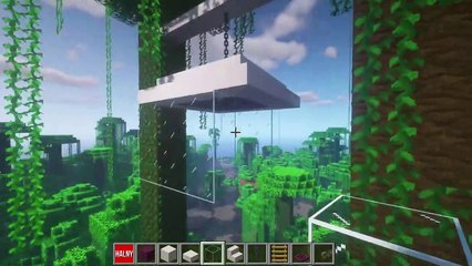 Hanging house in the jungle - Minecraft tutorial
