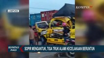 3 Truk Alami Tabrakan Beruntun di Bypass Lampung, Sopir Diduga Mengantuk