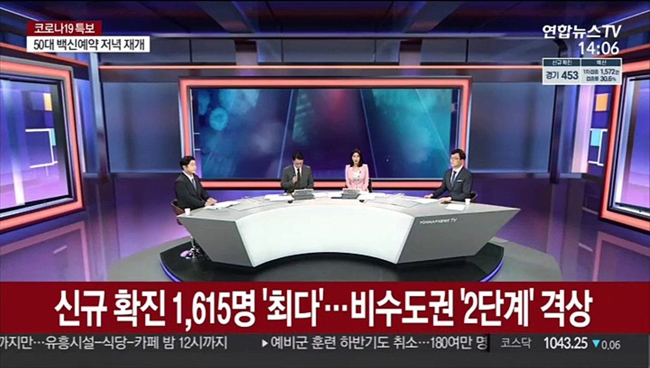 [뉴스큐브] 신규 확진 1,615명 '최다'…비수도권 '2단계' 격상