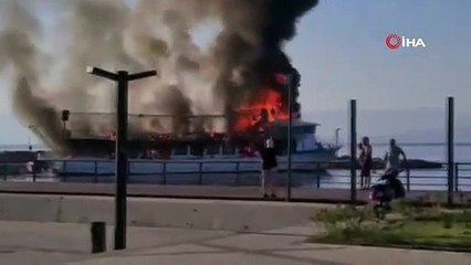Tur teknesi alev aldı