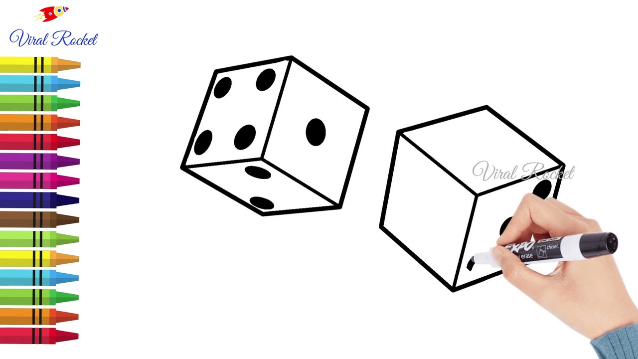 How to Draw a Dice easily | Dice Drawing | Art Breeze # 57 | Viral Rocket
