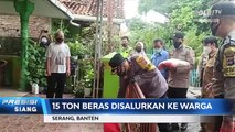 Polres Serang Kota Bagikan Sembako Untuk Warga