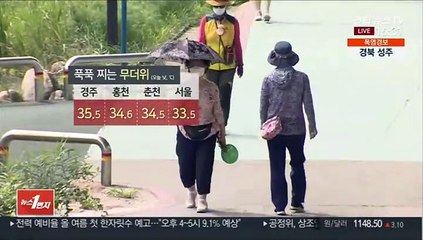 [날씨] 뜨겁고 습한 찜통더위…폭염 속 내륙 소나기