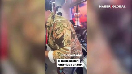 Ünlü oyuncu, Erşan Kuneri'nin setinde göbek atıp böyle eğlendi