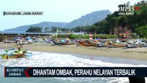 Nahas! Perahu Pengantar 20 Nelayan Disapu Ombak Palabuhan Ratu