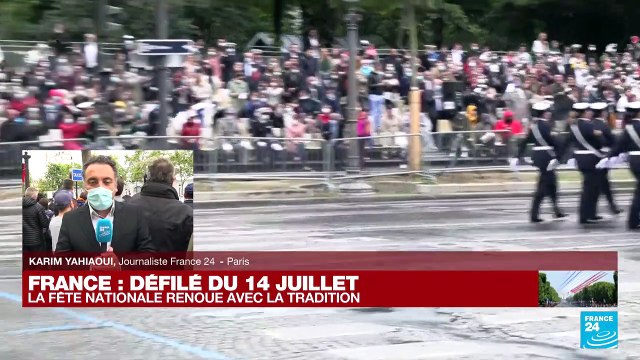 14 juillet en France : les militaires défilent sur l'avenue des Champs-Élysées