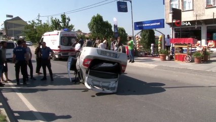 Mucize kurtuluşu! Takla atan araçtan böyle çıktı