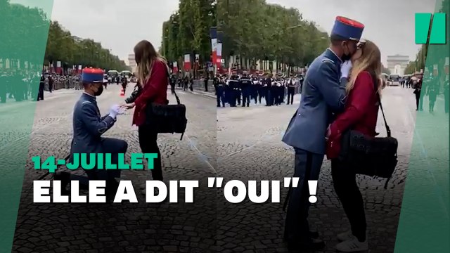 Avant le défilé du 14-Juillet, ce militaire a fait sa demande en mariage