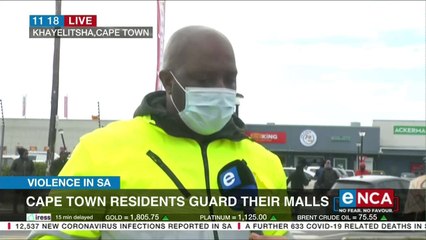Cape Town residents guard malls