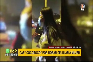 Cayó peligroso ladrón de celulares alias “Cocoroco” en SJM