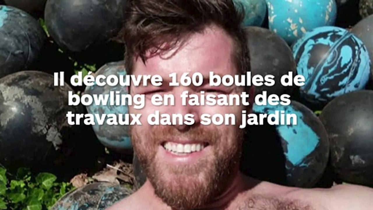 Il découvre 160 boules de bowling enterrées dans son jardin
