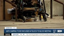Drafting of anti-camping ordinance to be discussed at Block to Block meeting