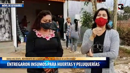 Entregaron insumos para huertas y peluquerías