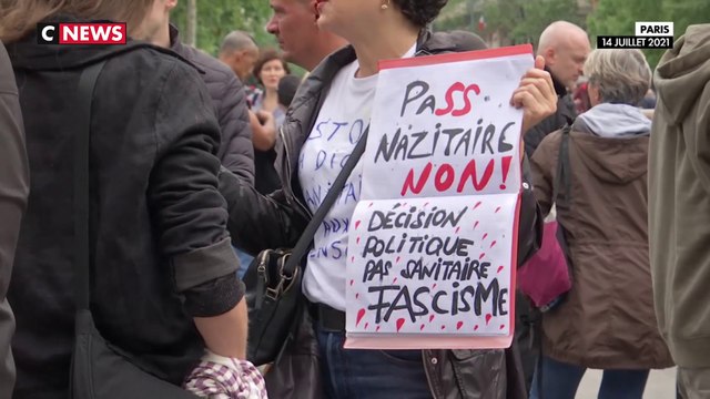 Manifestation contre le pass sanitaire à Paris