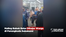 Maling Babak Belur Dihajar Warga di Parungkuda Sukabumi