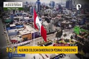A pocos días del Bicentenario: Banderas en mal estado en las calles de Lima