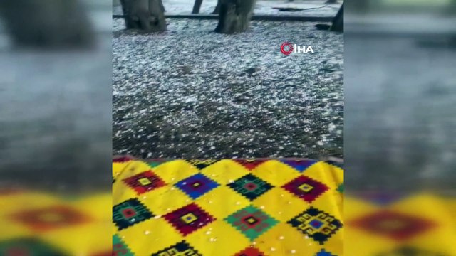 - Suudi Arabistan'da yaz ortasında fındık büyüklüğünde dolu yağdı