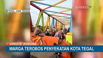 Download Video: Viral! Warga Gotong Royong Terobos Penyekatan di Tegal