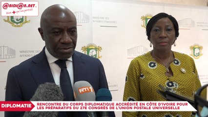 Rencontre du corps diplomatique accrédité en Côte d’ivoire pour les préparatifs du 27e congrès de l’Union Postale Universelle (UPU)