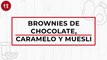 Brownies de chocolate, caramelo y muesli | Receta de postre | Directo al Paladar México