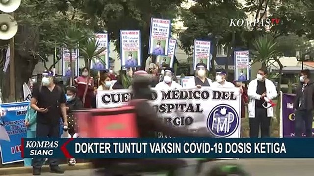 Dokter Demo Tuntut Vaksin Corona Dosis Ketiga di Peru