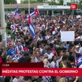 Inéditas protestas contra el Gobierno de Cuba
